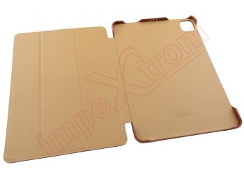 funda de piel / cuero auténtico tipo agenda marrón para iPad pro 2020 (a2230) / iPad pro (2021) de 11 pulgadas
